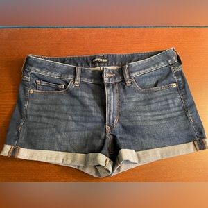 Express shortie jean shorts